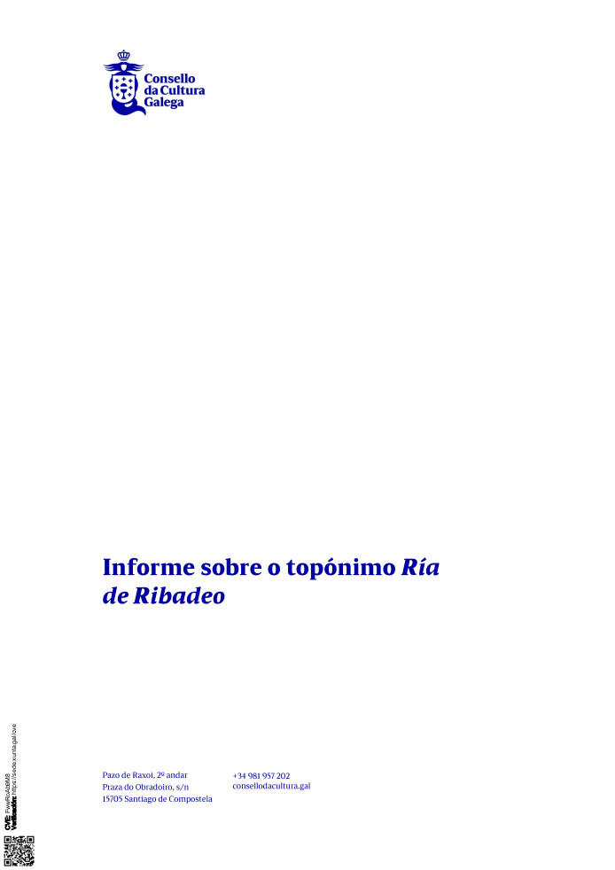 Ría de Ribadeo: informe do Consello da Cultura Galega