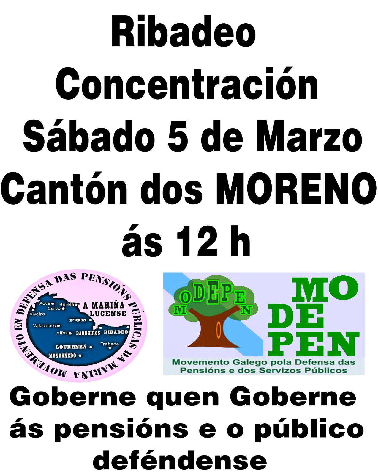 Lembranza: 1º sábado de mes, concentración de pensionistas en Ribadeo