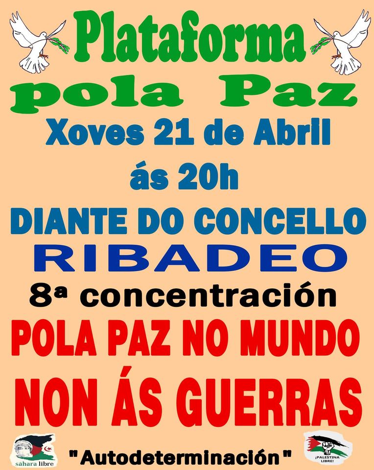 Convocatoria para xoves: a paz é necesaria