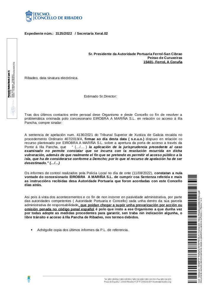 Falando da illa Pancha en agosto de 2022