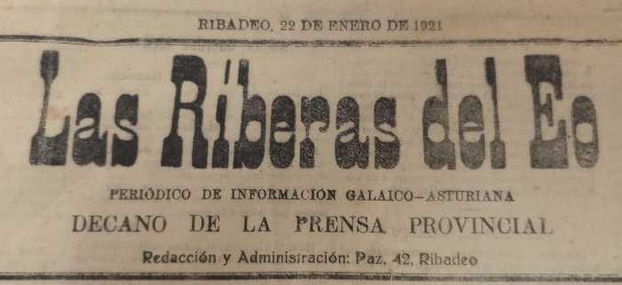 Noticia de Vilalba en Ribadeo en 1921