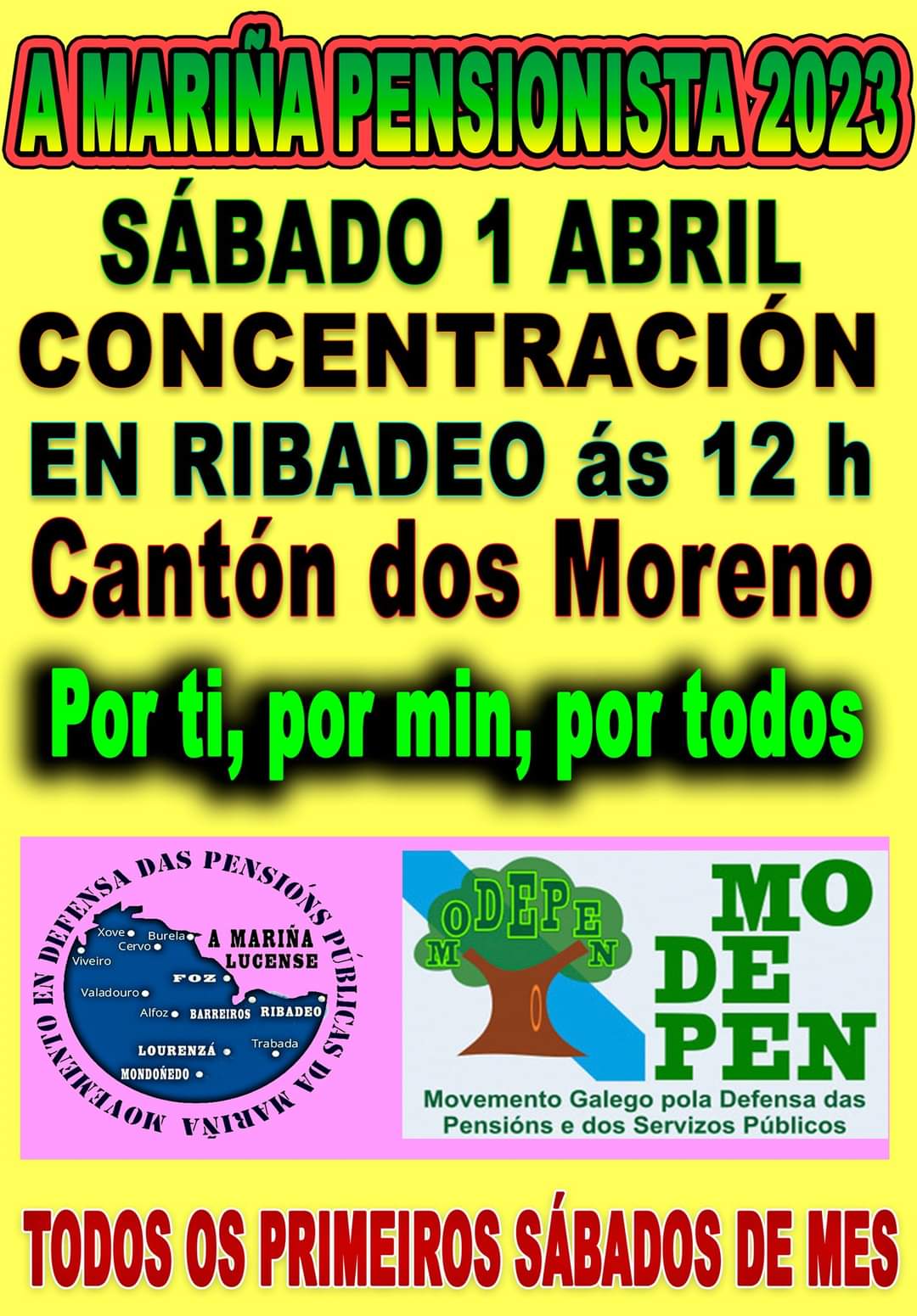 Chega abril entre incendios. Nova concentración pensionista