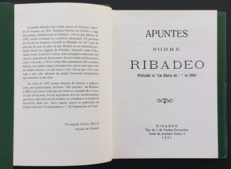 Ribadenses destacados: FERNANDO MÉNDEZ SAN JULIÁN. Eduardo Gutiérrez