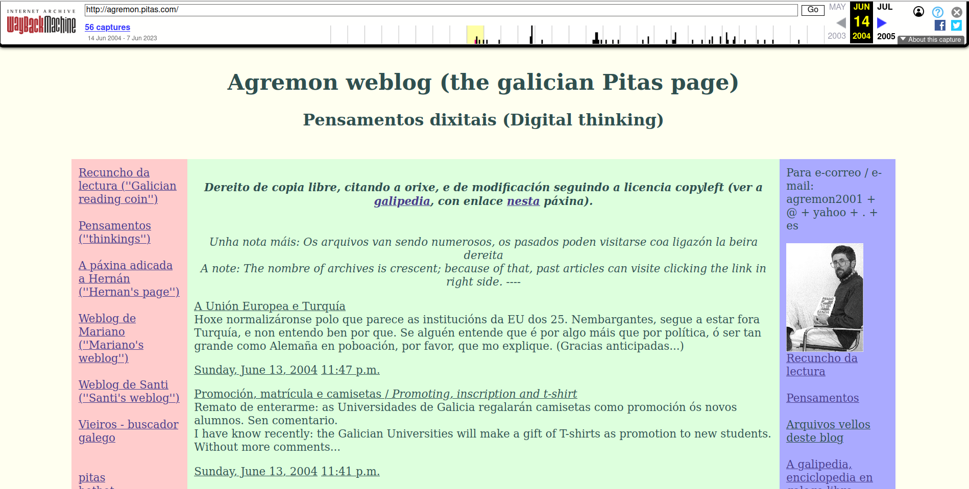 Vinte anos atrás nacía un blog