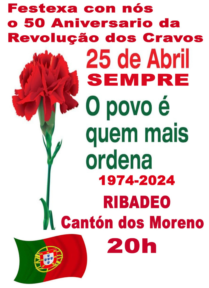 25 de abril: o povo é quem máis ordena