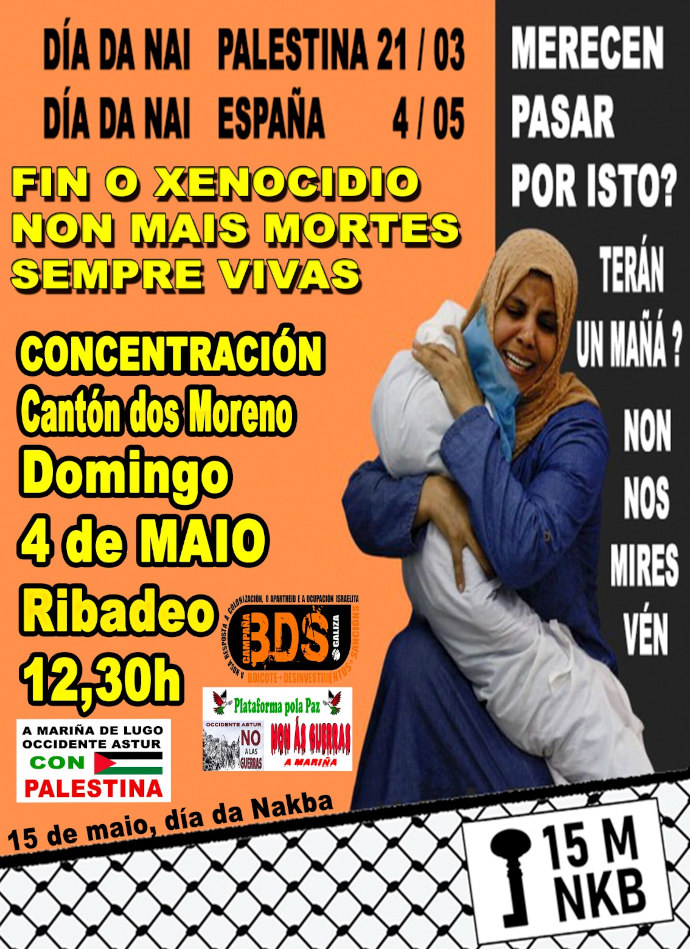 Concentración pola paz o domingo en Ribadeo