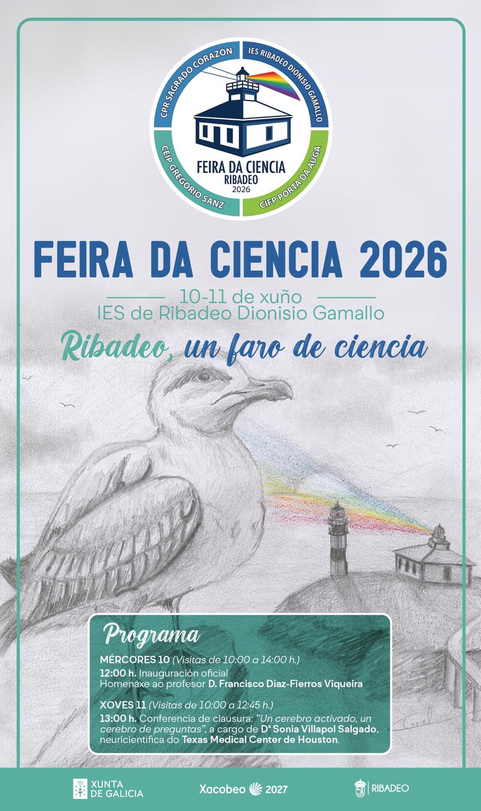 FEIRA DA CIENCIA, RIBADEO 2026. Nota de prensa.